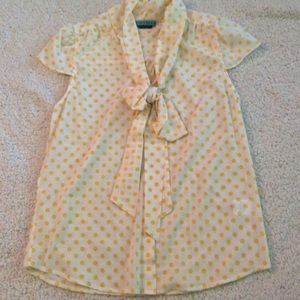 Alice + Olivia polka dot blouse size  medium